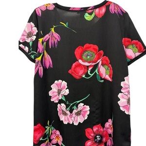 Floral Black Top